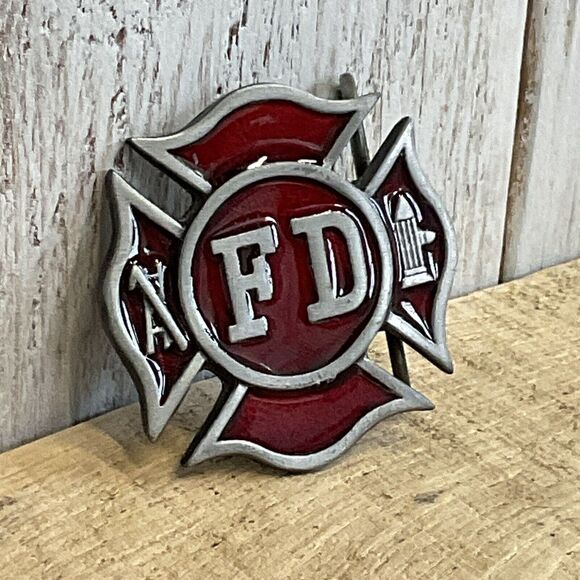 Bergamot Fire Department Belt Buckle 1979 Mens Badge FD First Responder - Picture 3 of 7